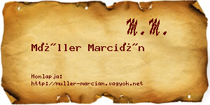 Müller Marcián névjegykártya